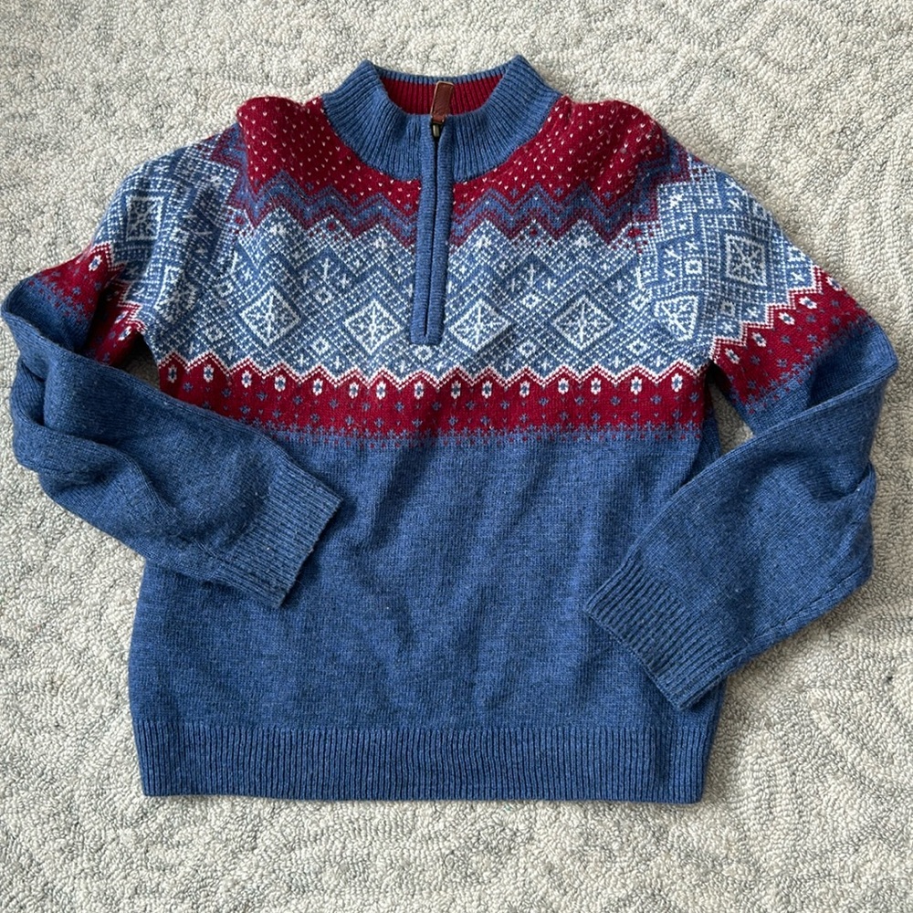 Vineyard Vines 1/4 Pullover Sweater Wool Blend Boy’s Size 7
